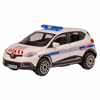 Macheta autospeciala Renault Captur Police Municipale 2019 alb 1:43