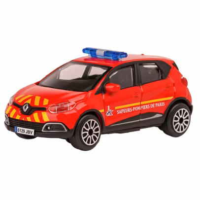 Macheta autospeciala Renault Captur Pompieri 2019 rosu 1:43
