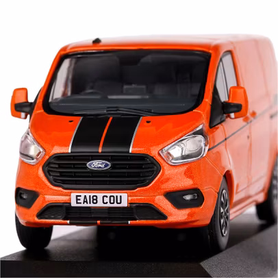 Macheta autoutilitara Ford Transit 2022 portocaliu 1:43