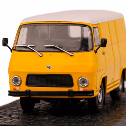 Macheta autoutilitara Rocar TV 12F Van 1993 galben  cu alb 1-43