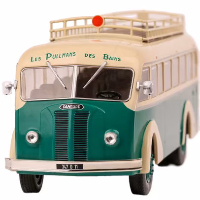 Macheta autobuz Panhard Movic IE 24 1948 crem cu verde 1:43