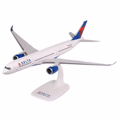 Macheta Avion Airbus A350-900 Delta Air Lines 1:200 PPC - vedere 3/4 stanga fata