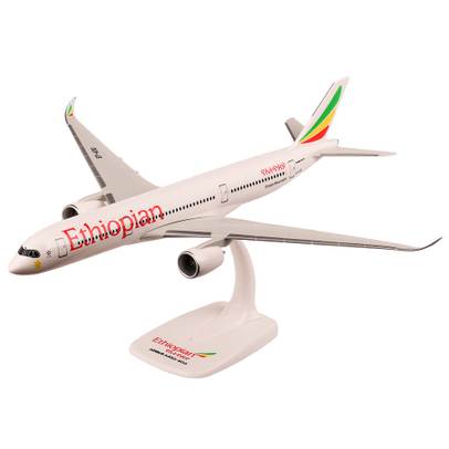 Macheta avion Airbus A350-900 Ethiopian Airlines ET-ATQ 1:200 PPC - vedere 3/4 stanga fata