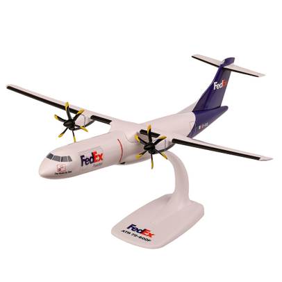 Macheta avion ATR 72-212A 600F FedEx Feeder EI-GUL 1:100 PPC - vedere 3/4 stanga fata