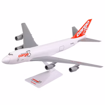 Macheta Boeing 747 200 Cargo B Airlines 1:250 PPC - vedere 3/4 stanga fata