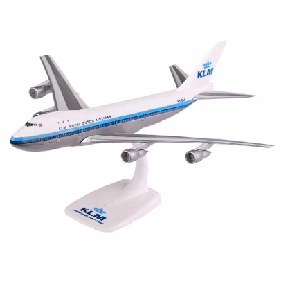 Macheta avion Boeing 747-200SUD KLM 1st alb scara 1:250