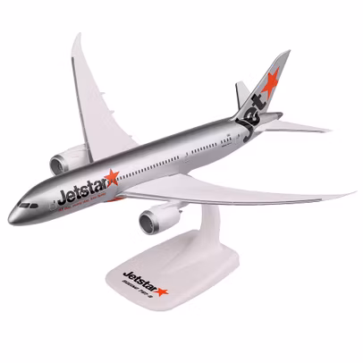 Macheta avion Jetstar Boeing 787-8 Dreamliner - scara 1:200 PPC Models 220907 - vedere 3/4 stanga fata