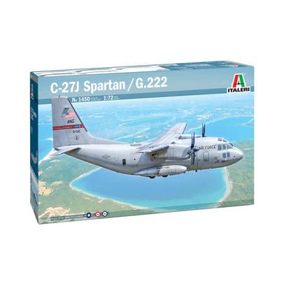 Macheta avion construibil Lockheed Martin C-27J Spartan 2007, scara 1/72, kit plastic, gri, Italeri