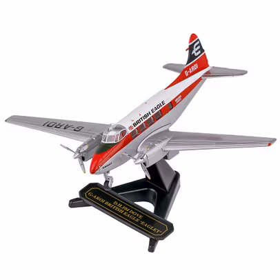 Macheta avion DH.104 Dove G-AROI British Eagle Oxford 1:72 - vedere 3/4 stanga fata