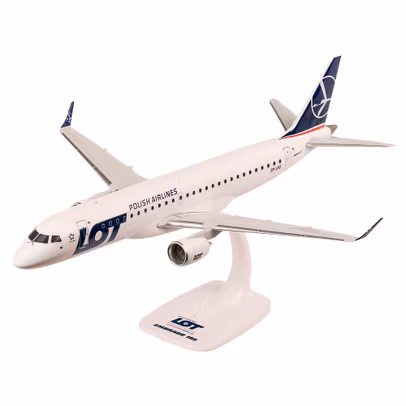 Macheta avion Embraer E195 LOT Polish Airlines scara 1-100 Herpa - Resigilat