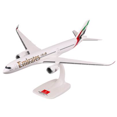 Macheta avion Emirates Airbus A350-900 A6-EXA 1:200 PPC - vedere 3/4 stanga fata