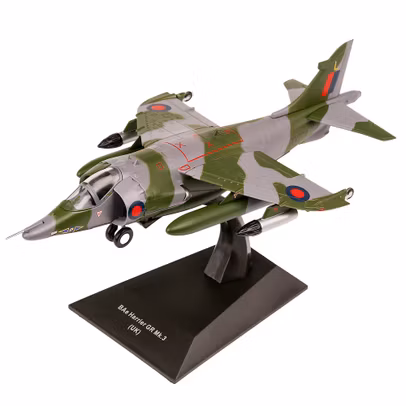 Macheta avion militar BAE Harier GR Mk.3 RAF 1982 camuflaj 1-72