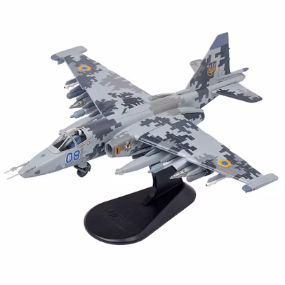 Macheta avion Sukhoi SU-25M1 Frogfoot Blue 08 Ukrainian Air Force 1-72 Hobby Master