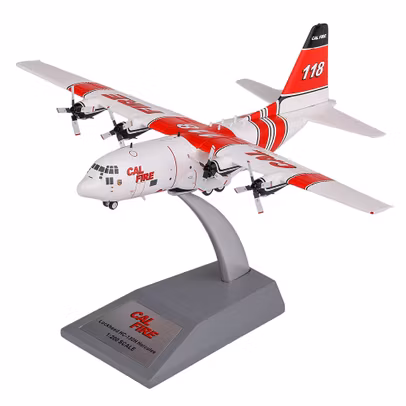 Macheta avion Lockheed C-130 Hercules Call Fire 2024 N118Z 1:200 InFlight200 - vedere 3/4 stanga fata