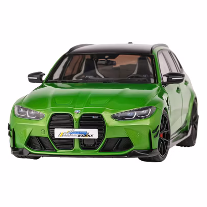 Macheta BMW M3 Competition M xDrive Touring G81 2024 verde metalizat 1:18 Solido