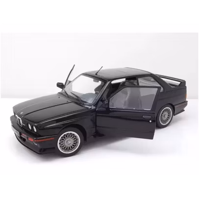 Macheta BMW E30 M3 Evolution 1990 Negru 1:18 – Solido - usi deschise- vedere 3/4 stanga fata