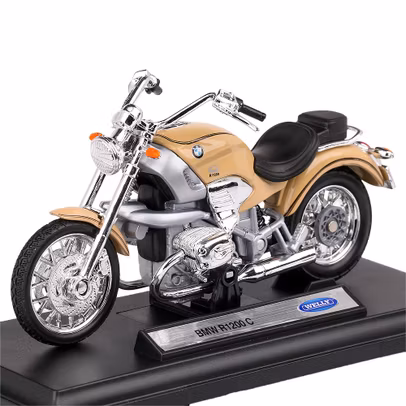 Macheta motocicleta BMW R1200C 2004 scara 1:18 crem Welly