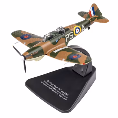 Macheta Boulton Paul Defiant RAF 264 Squadron 1:72 - Oxford Diecast - vedere 3/4 stanga fata