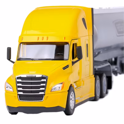 Macheta camion Freightliner Cascadia 2008 cisterna scara 1:32 galben Welly