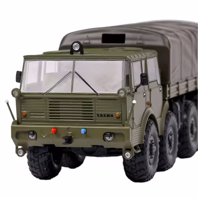 Machetă Tatra 813 Kolos 8x8 Maes Pils 1968 – IXO 1:43 - vedere 3/4 stanga fata close up