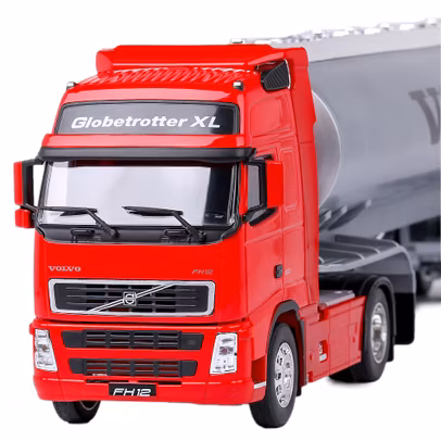 Macheta camion Volvo FH12 2012 cisterna scara 1:32 rosu Welly
