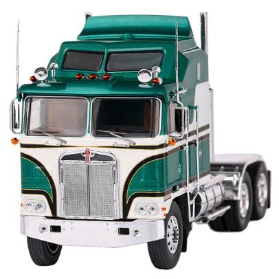 Macheta cap tractor Kenworth K100 Aerodyne 1976 scara 1:43 alb cu verde IXO