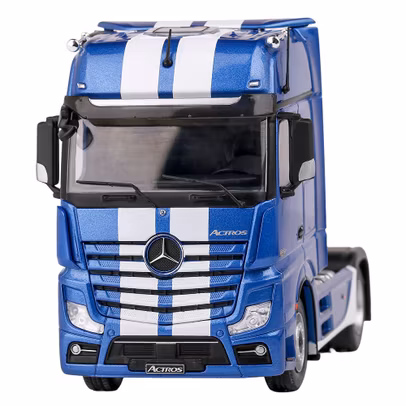 Macheta cap tractor Mercedes-Benz Actros MP4 2012 albastru 1 43 Ixo