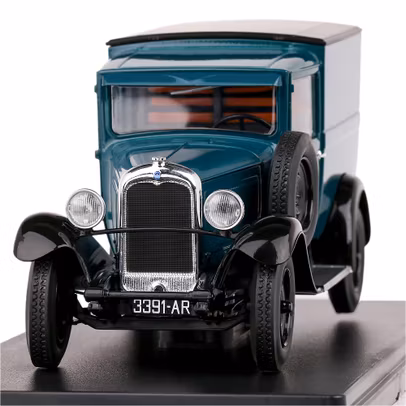 Macheta Citroen C4 Furgon 1930 Verde cu Negru - Scara 1:24 - Magazine Models