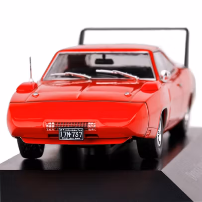 Macheta Auto Dodge Charger Daytona 1969 Rosu cu Negru 1:43