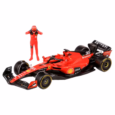 Macheta Ferrari SF-23 F1 No.16 Leclerc cu figurina pilot 1:24 2023