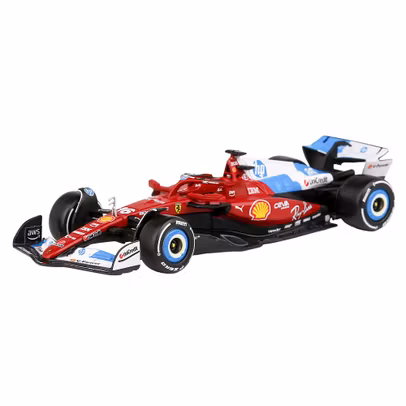 Macheta Formula 1 Ferrari SF-25 Team Scuderia Ferrari HP No.16 Miami GP 2025 Charles Leclerc Red White Blue 1:43 Burago