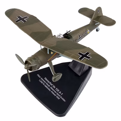 Macheta Henschel Hs 126 A.F.U. Polonia 1939 1:72 Oxford - vedere 3/4 stanga fata