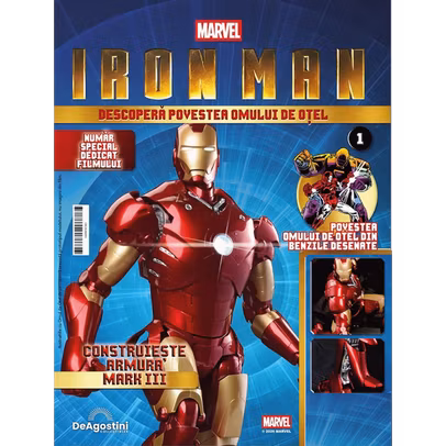 Macheta Iron Man Armura Mark III Nr. 1 Kit Construibil DeAgostini