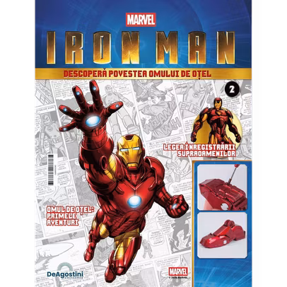 Macheta Iron Man Armura Mark III Nr. 2 Kit Construibil DeAgostini coperta revista
