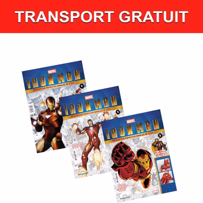 Pachet Macheta Iron Man Armura Mark III Nr. 3 + Nr. 4 + Nr. 5 DeAgostini