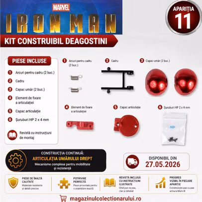Macheta Iron Man Mark III Nr 11 DeAgostini articulatie umar drept