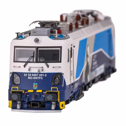 Macheta locomotiva Transmontana DB Cargo Romania HO Monica Lovinescu Amintiri Feroviare -  vedere 3/4 stanga fata