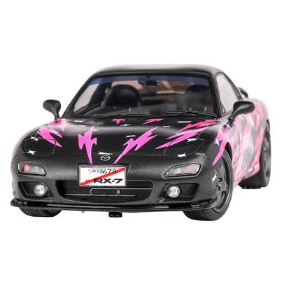 Macheta Mazda RX7 FD3RS Itasha Club - 1:18 Negru - Mov - Solido