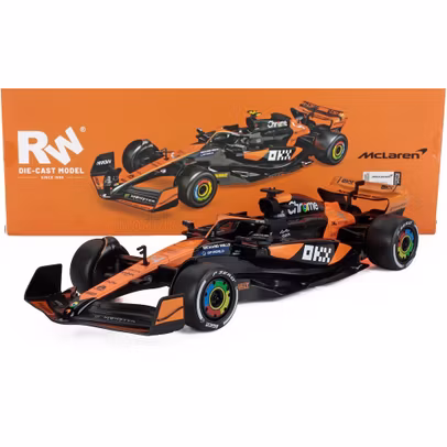 Macheta McLaren MCL38 Lando Norris #4 Winner Miami GP 2024 1:18 RE-EL TOYS