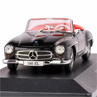 Macheta Mercedes-Benz 190SL Spider Cabriolet (W121) 1955 Negru - Scara 1:43 - Magazine Models