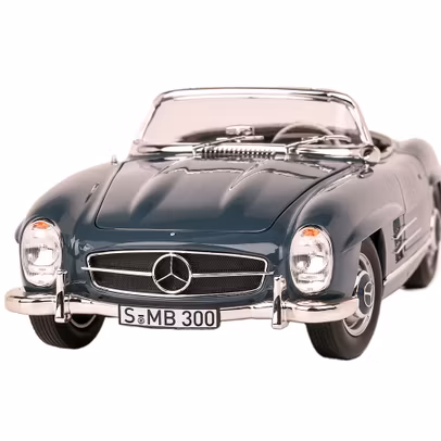 Macheta Mercedes-Benz 300SL Roadster Spider (W198 II) 1957 albastru deschis 1:18