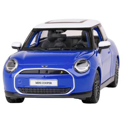 Macheta Mini Cooper SE (J01) 2024 Albastru cu Alb - Scara 1:24 - Maisto