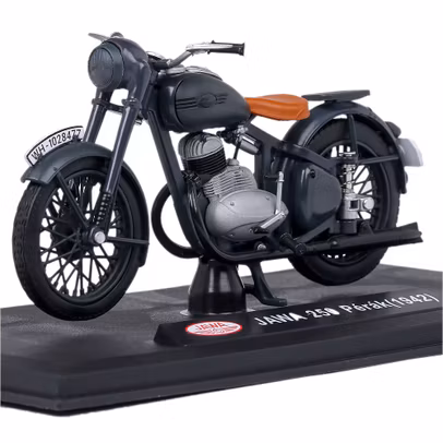 Macheta Moto Jawa 250 Perak Prototip 1942 1:18 Abrex - vedere 3/4 stanga fata