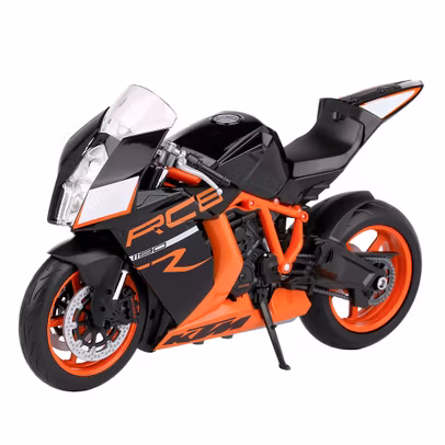 Macheta moto KTM 1190 RC8 2024  portocaliu cu negru 1:10