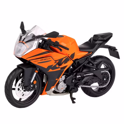 Macheta moto KTM RC390 2017 portocaliu cu negru 1:12
