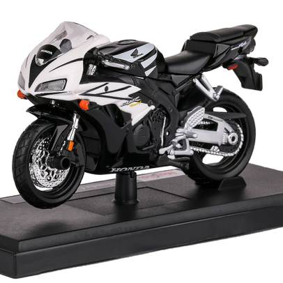 Macheta motocicleta Honda CBR1000RR 2010 alb cu negru 1:18