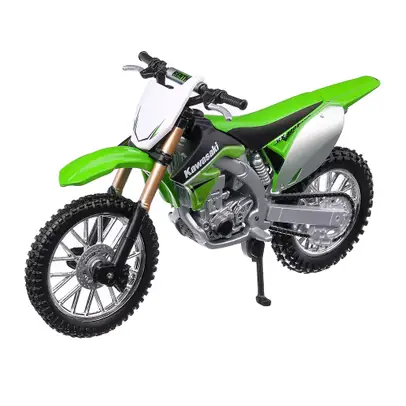 Macheta motocicleta Kawasaki KX 450F 2010, scara 1:18, verde, Bburago