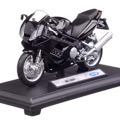 Macheta motocicleta MZ 1000S scara 1:18 negru Welly