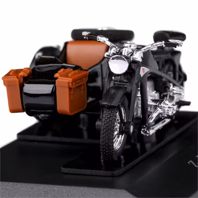 Macheta motocicleta Zundapp Z-KS 750 cu atas 1944 scara 1:43 negru Cararama