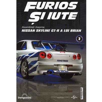 Macheta Nissan Skyline GT-R R34 - Kit construibil 1:8 DeAgostini Nr. 2 - Furios si Iute / Fast & Furious